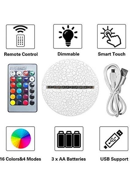 Battlebus Oyun Odası Gece Işıkları Lamba 3D Vision E Omega Uzaktan (Yurt Dışından) modelleri