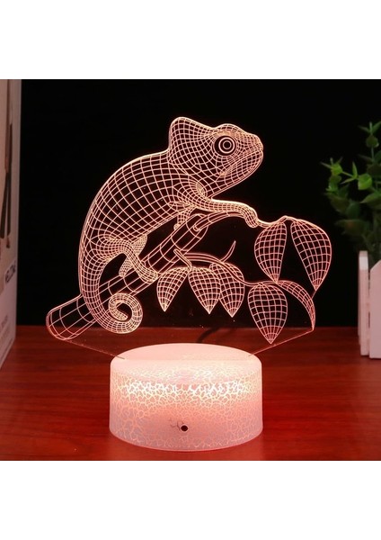 Çocuk Odası Için Axolotl Gece Lambası, 3D Illusion Lam Chameleon (Yurt Dışından) fiyatları