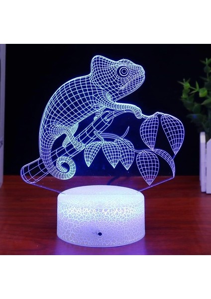 Çocuk Odası Için Axolotl Gece Lambası, 3D Illusion Lam Chameleon (Yurt Dışından) fırsatları