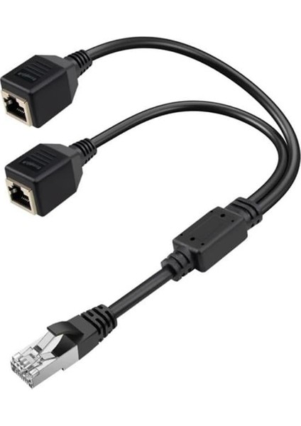 Powermaster PM-25434 Erkek RJ45 To 2x Dişi Ethernet Çoklayıcı Splitter Dağıtıcı