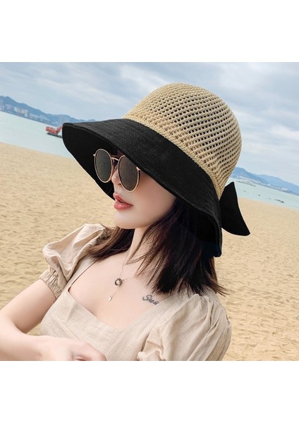 Japon Moda Balıkçı Şapkası Katlanabilir Yay Güneş Şapkası Güneş Şapkası (Yurt Dışından)