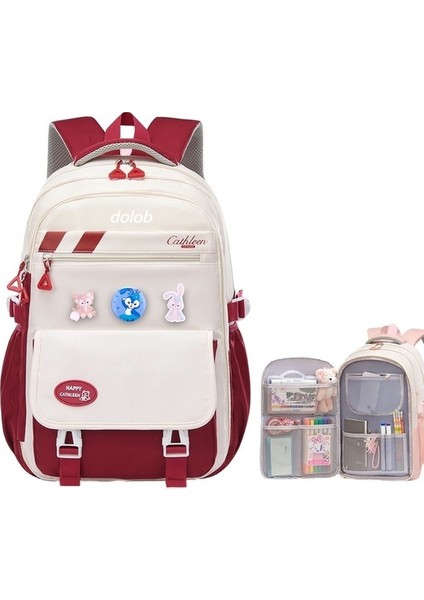 2024 Yeni Japon Tarzı Ortaokul ve Lise Kız Ilköğretim Okulu Altıncı Sınıf Kontrast Renkli Sırt Çantası Tembel Tarzı Kız Okul Çantası (Yurt Dışından)