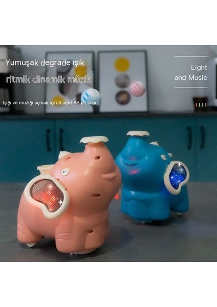 Janjon Star Evrensel Elektrikli Çocuk Oyuncağı Çok Fonksiyonlu Asma Üfleme Topu Bebek Fil Müzikli Işık Sprey Bebek Oyuncak (Yurt Dışından)