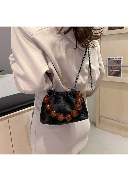 2024 Bahar Yeni Koltuk Altı Çanta Rahat Retro Çanta Çapraz Kova Çanta Kadın Fransız Moda Kadın Çantası (Yurt Dışından) fiyatları
