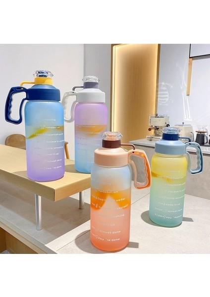 1.6l Gradyan Renk Alanı Plastik Spor Su Kupası Beyaz (Yurt Dışından) fırsatları