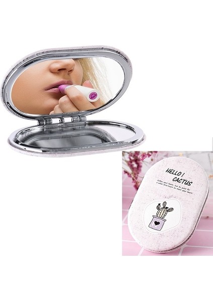 Taşınabilir Mini Makyaj Aynası - Açık Pembe (Yurt Dışından)