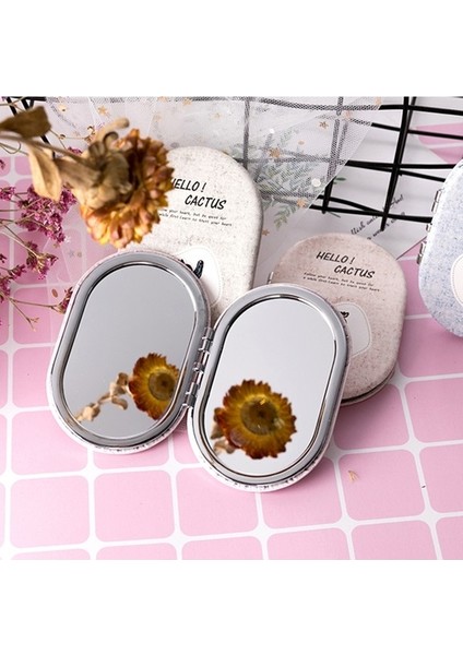 Taşınabilir Mini Makyaj Aynası - Açık Pembe (Yurt Dışından)