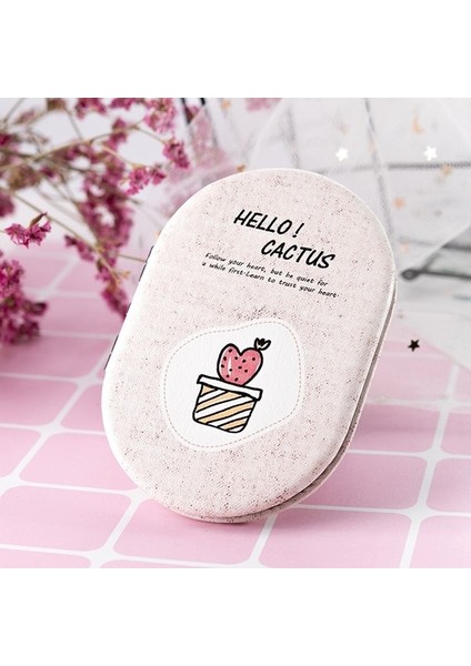 Taşınabilir Mini Makyaj Aynası - Açık Pembe (Yurt Dışından)