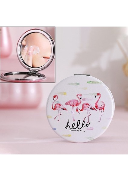Taşınabilir Mini Makyaj Aynası Pembe (Yurt Dışından)