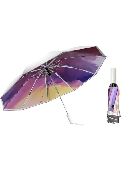 3021 Güneş Geçirmez Umbrla Illusion Mor (Yurt Dışından)