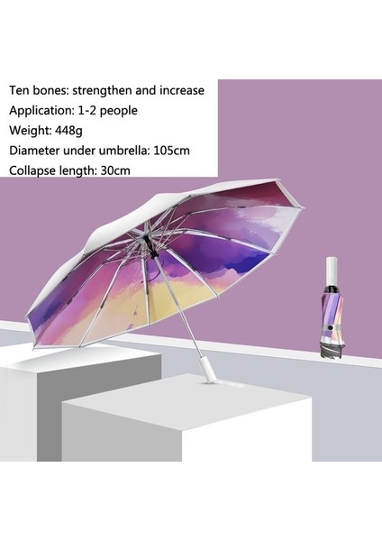 3021 Güneş Geçirmez Umbrla Illusion Mor (Yurt Dışından)