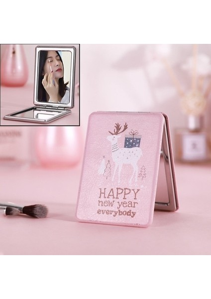 Taşınabilir Mini Makyaj Aynası Pembe (Yurt Dışından)