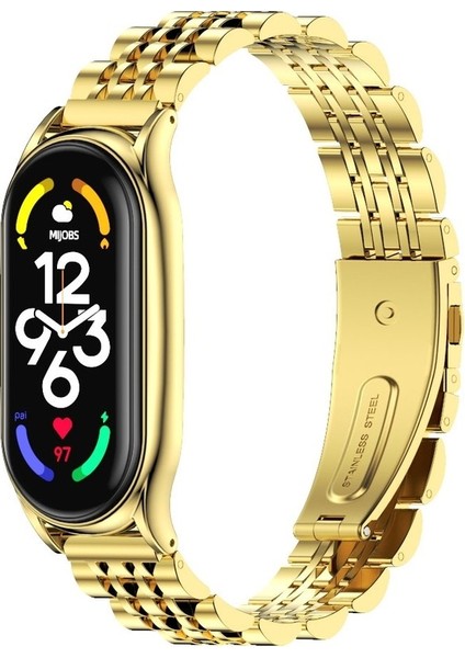 Xiaomi Mi Band 7/7 Nfc Gold Için Paslanmaz Ste Watch Band (Yurt Dışından)