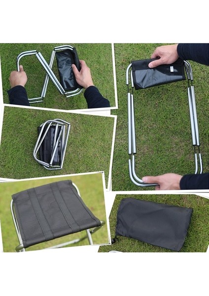 Dış Mekan Taşınabilir Katlanır Tabure Boyut 25*22*26CM Gümüş (Yurt Dışından) modelleri