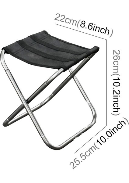 Dış Mekan Taşınabilir Katlanır Tabure Boyut 25*22*26CM Gümüş (Yurt Dışından) fırsatları