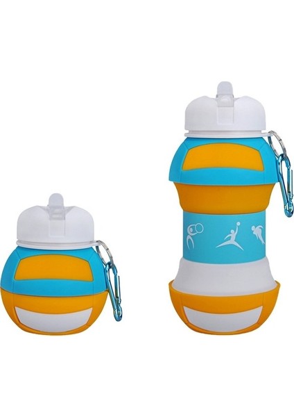 Sızıntılı Silikon Katlanır Bardağı, Şekil: Voleybol 550ML (Yurt Dışından)