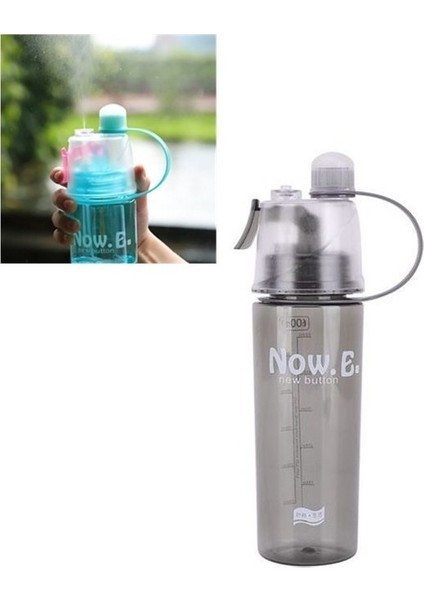 600ML Yaratıcı Sprey Su Şişesi Siyah (Yurt Dışından) fırsatları