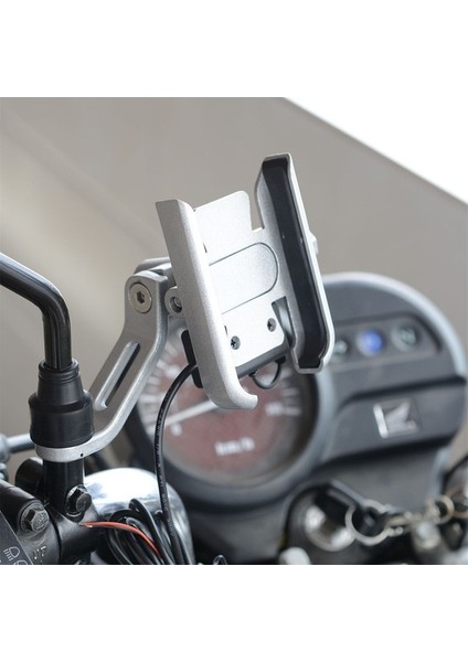 Motosiklet Döndürülebilir Ücretli Cep Telefonu Sahibi Gümüş (Yurt Dışından)