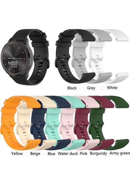 Honor Sihir Grisi Için 22MM Damalı Silikon Kayış (Yurt Dışından)