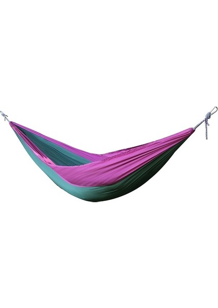 DR001 Açık Mekan Tek Hamak Mor + Koyu Yeşil (Yurt Dışından)
