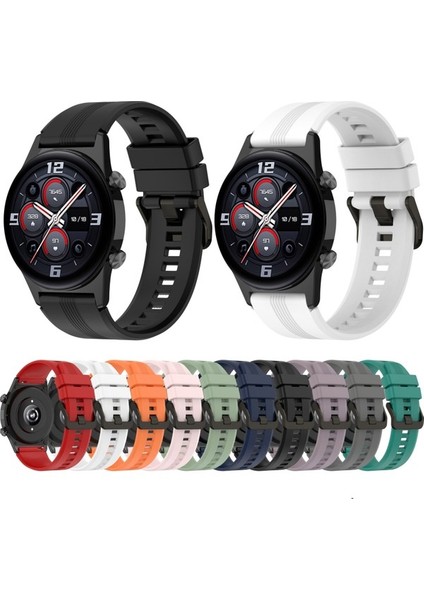 Huawei Gt3 46 mm Beyaz Için 22 mm Silikon Saat Bandı (Yurt Dışından) modelleri
