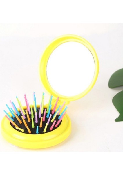 Taraklı Taşınabilir Mini Makyaj Aynası Pembe (Yurt Dışından)