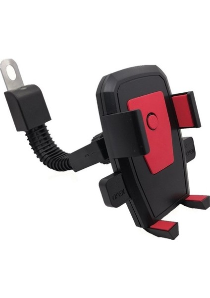 Motosiklet Dikizli Cep Telefonu Braketi Kırmızı (Yurt Dışından)