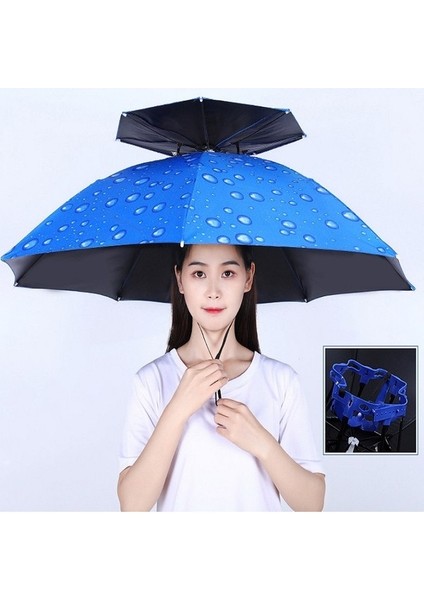 2 Katmanlı Dış Mekan Umbrla Şapkası 95 Mavi Vinil Ka Kılıf (Yurt Dışından)