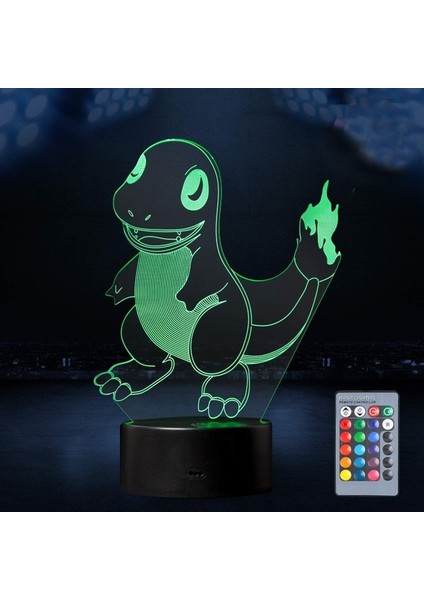 Çocuklar Için Gece Lambası 3D Dinozor Gece Lambası 16-C (Yurt Dışından)