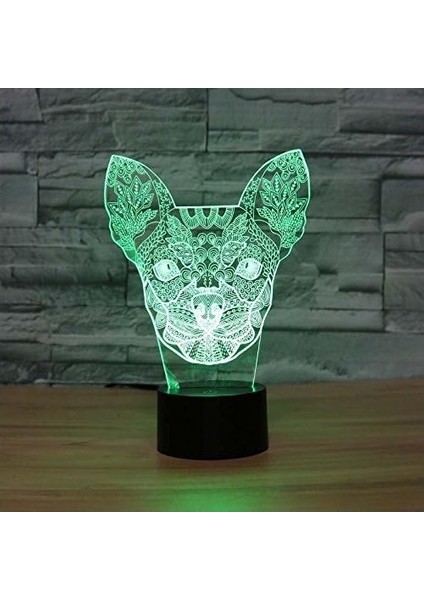 3D Hayvan Chihuahua Yavru Köpek Gece Lambası 16 Renk (Yurt Dışından) fırsatları