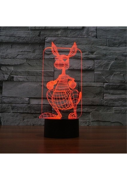 3D Kanguru Hayvan Gece Lambası Dokunmatik Anahtar Dekor (Yurt Dışından) fiyatları