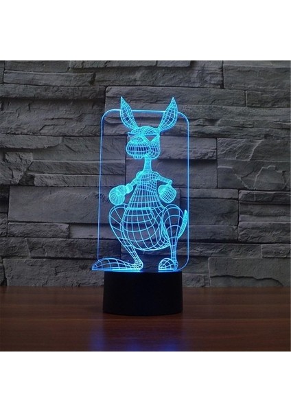 3D Kanguru Hayvan Gece Lambası Dokunmatik Anahtar Dekor (Yurt Dışından) modelleri