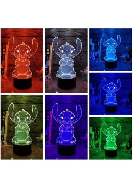 Stitch Gece Işığı, Stitch Hediyeleri - 3D LED St Ebeveyn (Yurt Dışından) fırsatları