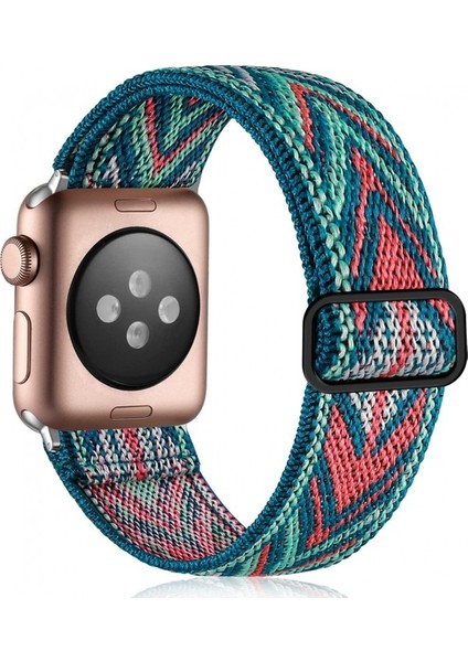 Avekı Apple Watch Band ile Uyumlu 38MM 40MM 41MM 42MM 44MM 45MM Kadın Erkek, Iwatch Se Serisi Için Esnek Naylon Solo Döngü Bileklik 7 6 5 4 3 2 1, Ok Yeşili (Yurt Dışından)