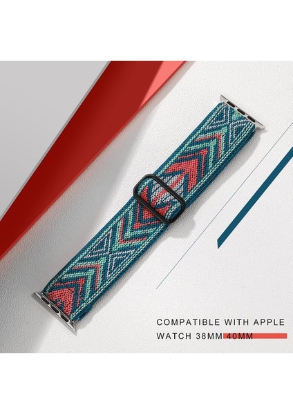 Avekı Apple Watch Band ile Uyumlu 38MM 40MM 41MM 42MM 44MM 45MM Kadın Erkek, Iwatch Se Serisi Için Esnek Naylon Solo Döngü Bileklik 7 6 5 4 3 2 1, Ok Yeşili (Yurt Dışından)