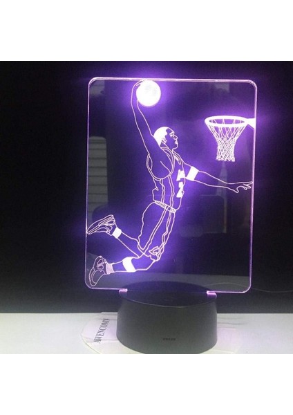 Gecekondu Dunk Şekil 3D LED Gece Lambası Uzaktan Kumanda (Yurt Dışından)