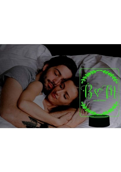 Düğün Hediyeleri, Her Yıla Özel Tasarım Için 3D Gece Lambası #08 (Yurt Dışından) fırsatları