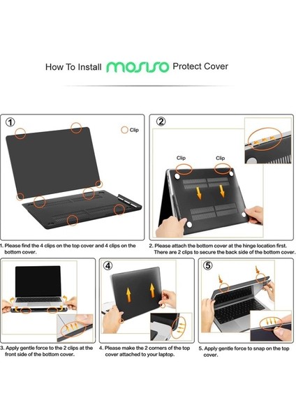 M3 MacBook Pro 14 Inç Kılıf 2023 2021 A2918 A2992 A2779 A2442 M2 M1 Pro / Max Touch Id ile Sert Kabuk Kapak MacBook Pro 14" ile Uyumlu (Yurt Dışından)