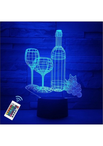 Basketbol Gece Lambası, 16 Renk Uzaktan Co Şarap Kadehi (Yurt Dışından)