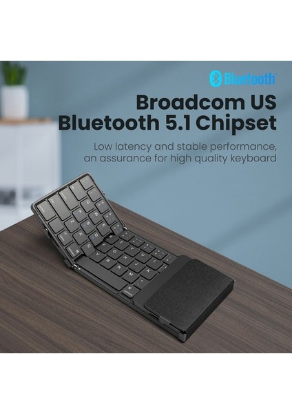 Seenda Dokunmatik Yüzeyli Üç Katlanır Kablosuz Klavye Şarj Edilebilir Mini Klavye Windows Phone Pc Için Katlanabilir Klavye Masa (Yurt Dışından) modelleri