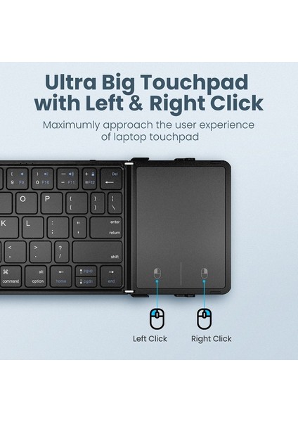 Seenda Dokunmatik Yüzeyli Üç Katlanır Kablosuz Klavye Şarj Edilebilir Mini Klavye Windows Phone Pc Için Katlanabilir Klavye Masa (Yurt Dışından) fırsatları