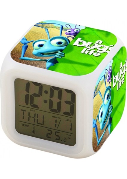 Küçük Boy Mini LED Dijital Erkek Anime Çalar Saat Çocuk Yatak Odası Dekoru JINGYI926 (Yurt Dışından)