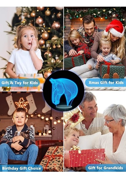 Çocuklar Için 3D Gece Işıkları Horse Head Illus Ebeveyn (Yurt Dışından) fırsatları