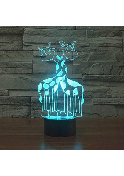 3D Çift Kafa Zürafa Masa Lambası Gece (Yurt Dışından) modelleri