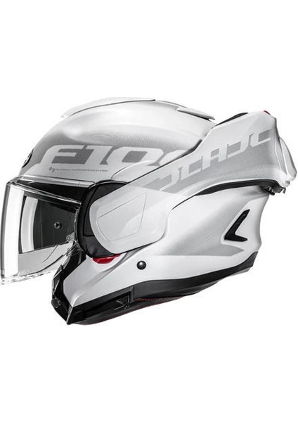 F100 Hetal MC10 Çene Açılır Motosiklet Kaskı Gri Beyaz fiyatları