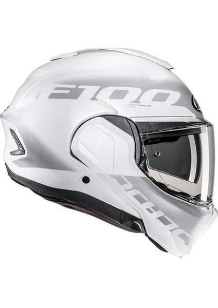F100 Hetal MC10 Çene Açılır Motosiklet Kaskı Gri Beyaz modelleri