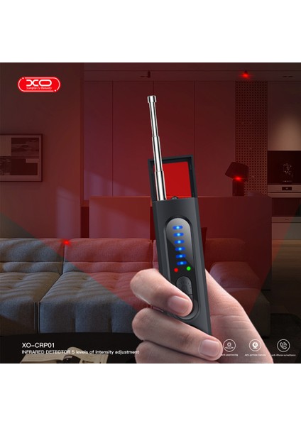 CRP01 Saklı Kamera Dedekötürü, Kızılötesi Dedektör, Gps(Konum) Takip Cihazı Tarayıcı, Kayıt Cihazı Bulucu, Otel, Ofis, Toplantı Alanlarında Güvenlik Cihazı, 1mhz-6.5ghz, Usb-C Şarj, Siyah indirimleri
