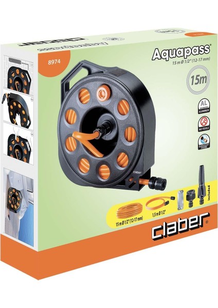 8974 Aquapass Kasetli Hortum Makarası