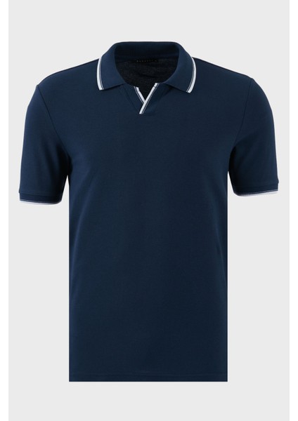 Pamuklu Regular Fit Şerit Detaylı Polo Yaka T Shirt Erkek Polo Yaka T Shirt 5902964