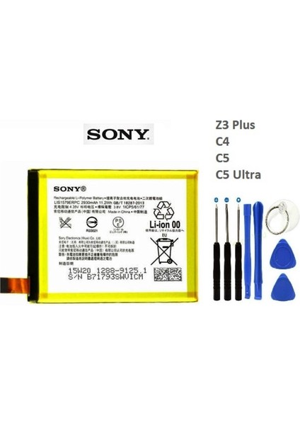 Sony Xperia Z3+Plus Z4 C5 LIS1579ERPC Batarya Pil ve Tamir Seti Senalstore